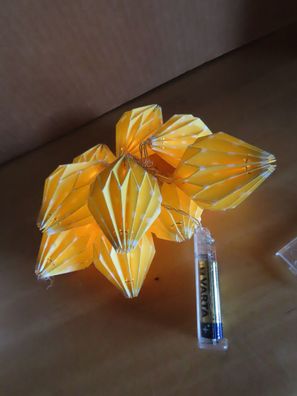 Girlande Lichterkette mit LED Warmweißes Licht gelb weiße Ballons / /a. 90cm1088389