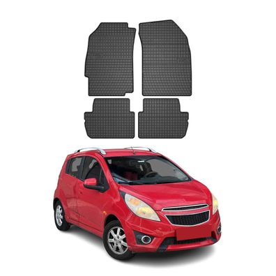 2009-2015 Chevrolet Spark M300 Fußmatten Gummi Schwarz 4 tlg