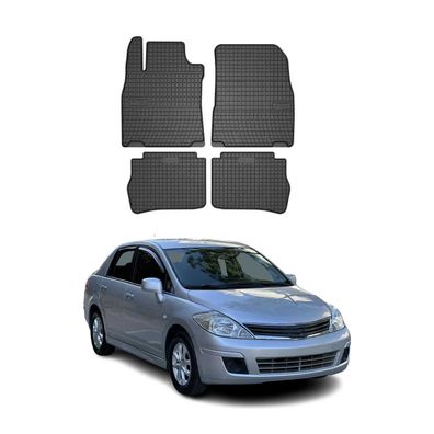 2004-2012 Nissan Tiida Fußmatten Gummi Schwarz 4 tlg