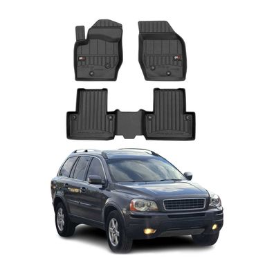 2002-2014 Volvo XC90 Fußmatten TPE Schwarz 3 tlg