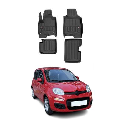 2020-2025 Fiat Panda Fußmatten TPE Schwarz 4 tlg