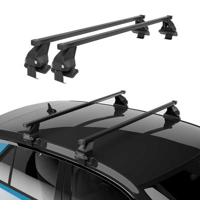 Menabo Stahl Dachträger Gepäckträger für Ford Focus Turnier 2011-2018 Schwarz