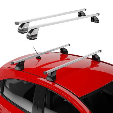 Menabo Stahl Gepäckträger Dachträger für Renault Scenic 2003-2008 Grau 2x