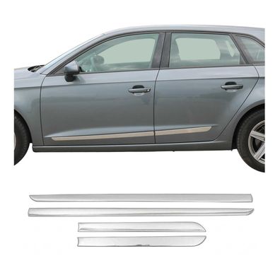 Türschutzleiste Seitentürleiste Türleisten für Peugeot 508 2010-2018 Chrom 4x
