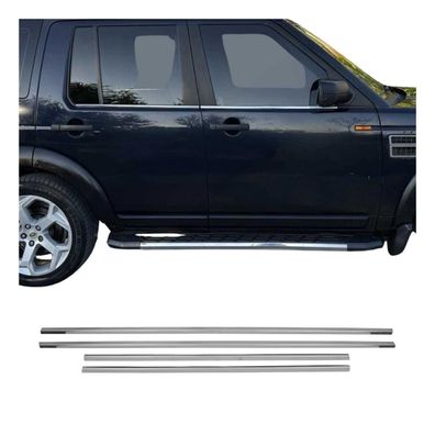 Fensterleisten Zierleisten für Land Rover Discovery 2004-2009 Edelstahl Chrom 4x
