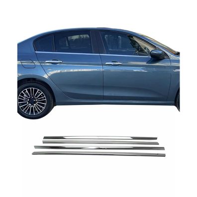 Fensterleisten Zierleisten für Fiat Tipo 2016-2025 Edelstahl Chrom 4tlg