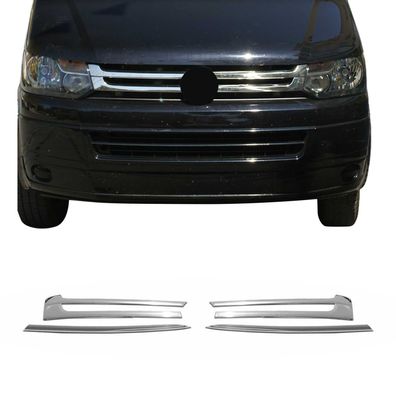 Kühlergrill Leisten Grillleisten für VW Multivan T5 2009-2015 Chrom Silber 4x