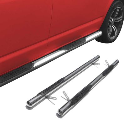 Trittbretter Schwellerrohre für Peugeot Boxer 2006-2014 L1 Ø70mm Edelstahl Chrom