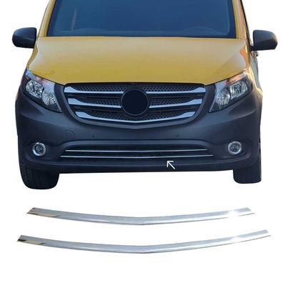 Kühlergrill Leisten Grillleisten für Mercedes Klasse W447 2014-2019 Chrom 2x