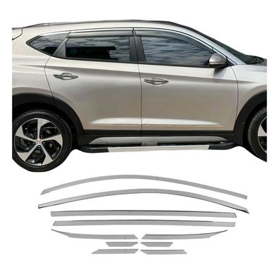 Fensterleisten Zierleisten für Hyundai Tucson 2015-2020 Edelstahl Chrom 10tlg