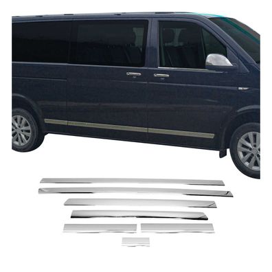 Seitentürleiste Türschutz für VW Multivan T5 2003-2015 Einzeltür L2 Chrom 4x