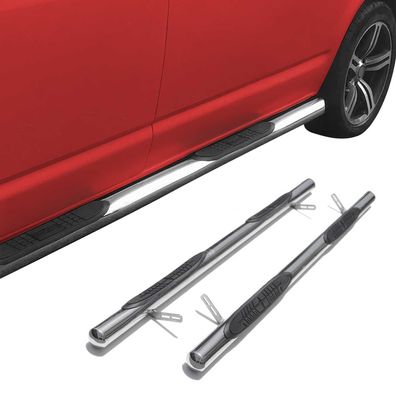 Trittbretter Schwellerrohre für VW Touareg ab 2010 V2A Ø70mm Edelstahl Chrom
