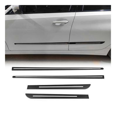 Seitentürleiste Türleisten Türschutzleisten für VW Polo ABS Chrom Schwarz 4x