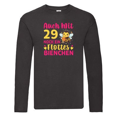 29. Geburtstag | Flottes Bienchen | 29 Jahre v2 Long Sleeve Schwarz