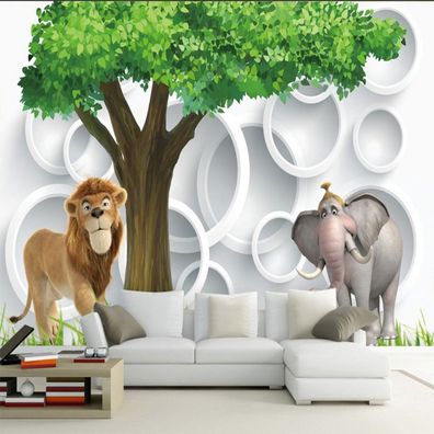 Vlies Fototapete Wandtapete Wandbilder 3D Tierwelt Kindertapeten 1850