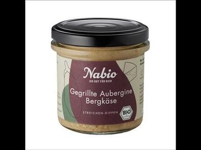 Nabio 6x Nabio Mediterraner Aufstrich Gegrillte Aubergine Bergkäse 135g
