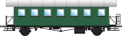 Spur1at 60101 Spantenwagen 2. Klasse ÖBB III grün Spur 1