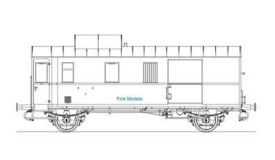 Fine Models 812405 Güterzugbegleitwagen Pwgs 41 DB IIIb 124 Spur 1
