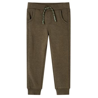 Kinder-Trainingshose Khaki Melange 140