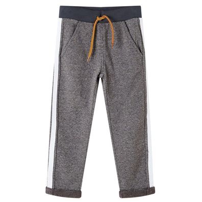 Kinder-Trainingshose Dunkelgrau Melange 104