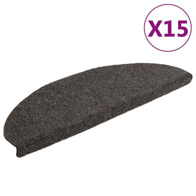 vidaXL Selbstklebende Treppenmatten 15 Stk. Anthrazit 65x21x4 cm