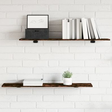 vidaXL Wandregale 4 Stk. Räuchereiche 100x20x1,5 cm Holzwerkstoff