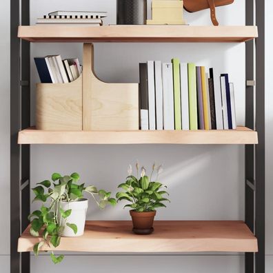 vidaXL Wandregal 100x50x(2-6) cm Massivholz Eiche Unbehandelt