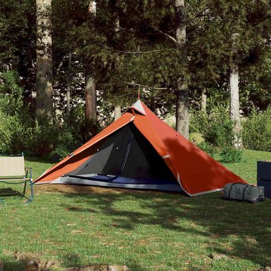 vidaXL Tipi-Campingzelt 1 Person Orange Wasserdicht