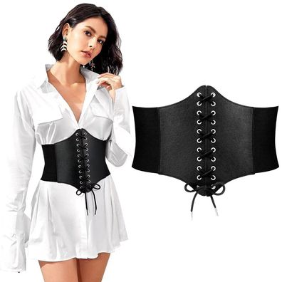 KoDise Gürtel für Damen, 83cm aus Kunstleder, breiter Wickel, Retro-Taillengürtel