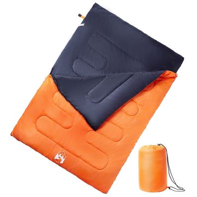 vidaXL Doppelschlafsack mit Kissen Erwachsene Camping 3-4 Jahreszeiten
