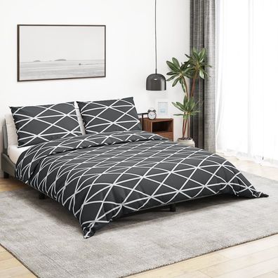 vidaXL Bettwäsche-Set Grau 155x220 cm Baumwolle