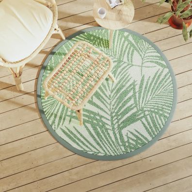 vidaXL Outdoor-Teppich ARAKIL Grün Ø120 cm PP