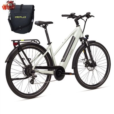 E-Bike Cityrad DERUIZ E-bike Quatrz-M 28 Zoll, leichtes City Pedelec 23.5Kg