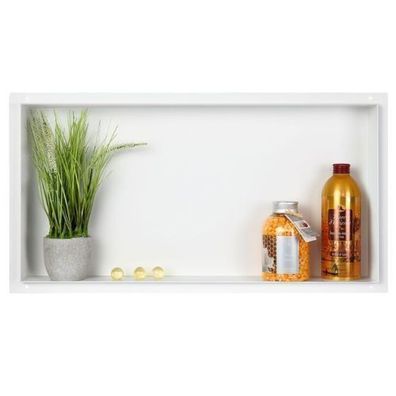 Duschnische Wandnische WALL BOX NO RIM 30x60x7 Weiß | Duschablage Unterputz