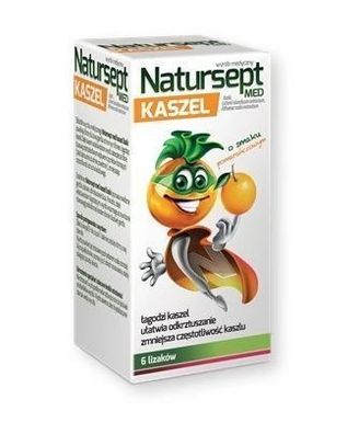 Natursept Med Husten Lutschpastillen, Orangengeschmack, 6er Pack - Langanhaltend