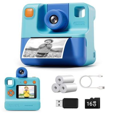 Kinderkamera, Sofortbildkamera,1080P Kamera Kinder Sofortdruck, Geschenke für Kinder