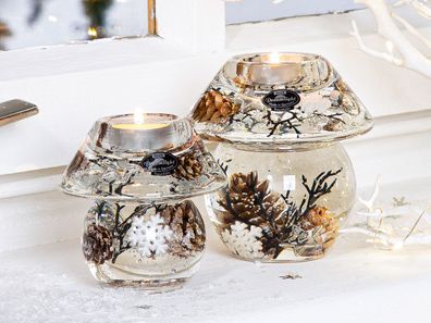 Gilde Teelichtleuchter Dream Noblesse Mi. Winter Story 73268
