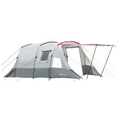 Tunnelzelt 8-Personen Campingzelt mit Schlafkabine, Wohnzimmer, 2000mm Wassersäule
