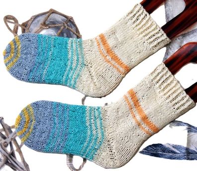 1 Paar dicke Mädchen-Socken Gr. 34/35