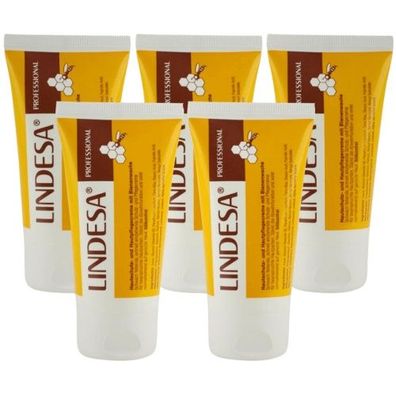 Lindesa Professional Hautschutz- und Pflegecreme mit Bienenwachs 5 x 50ml