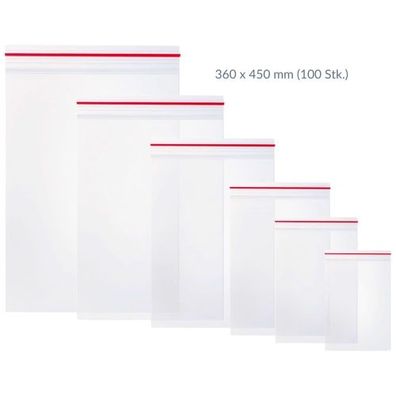 Mecaferm Druckverschlussbeutel 360 x 450 mm (100 Stk.)
