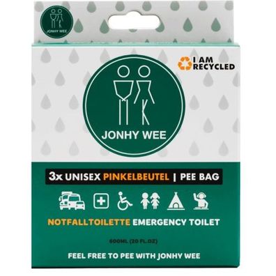 Jonhy Wee Unisex Pinkelbeutel (3 Stk.)