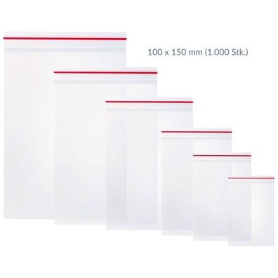 Mecaferm Druckverschlussbeutel 100 x 150 mm (1000 Stk.)