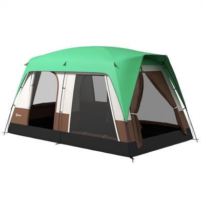 Gruppenzelt für 8 Personen 4,90 x 3,05 x 2,25 m Wassersäule Lichthaken Meshfenster