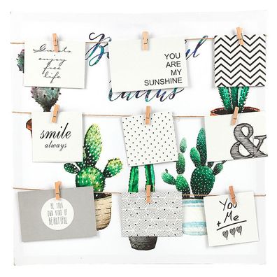 Memoboard 50x50cm Fotowand Memowand Wandbild Bilderhalter Leinwand Geldgeschenk