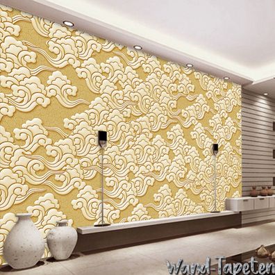 Vlies Fototapete Wandtapete Wandbilder 3D Glückverheißende Wolkenrelief 1869