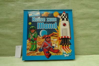 Panorama Pop-UP bewegliche Bilder Reise zum Mond Gondrom 1989 V Kubasta