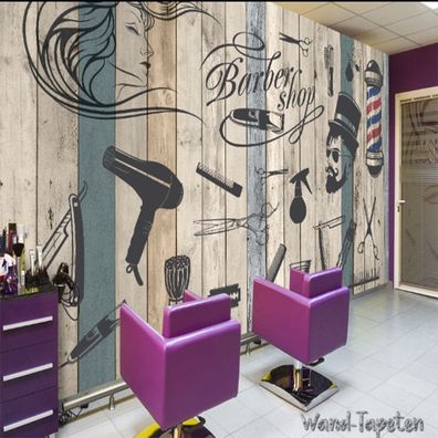 Vlies Fototapete Wandtapete Wandbilder Retro Friseursalon Schönheit 1876