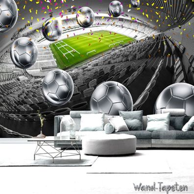 Vlies Fototapete Wandtapete Wandbilder 3D Effekt Großformatiges Fußballfeld 1879