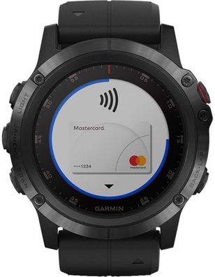 Garmin Fenix 5X Plus 51mm GPS-Multisport-Smartwatch Black - Akzeptabler Zustand